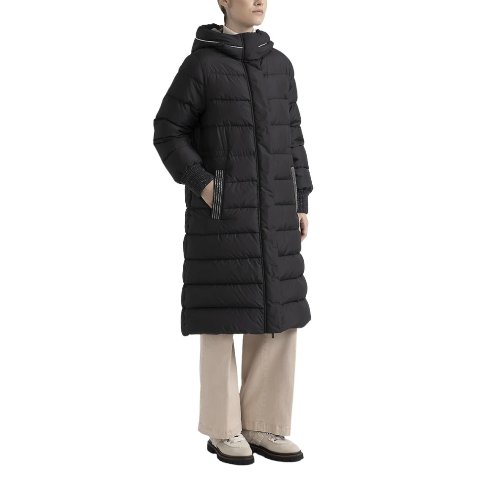 PESERICO WR perzikhuid microvezel donsjack Black Dames