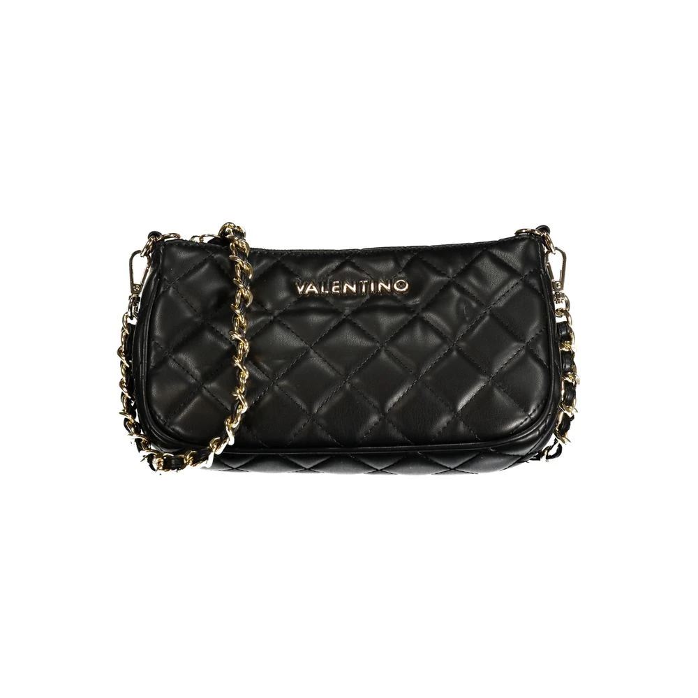 Valentino by Mario Valentino Zwarte polyethyleen schoudertas met kettingriem Black Dames