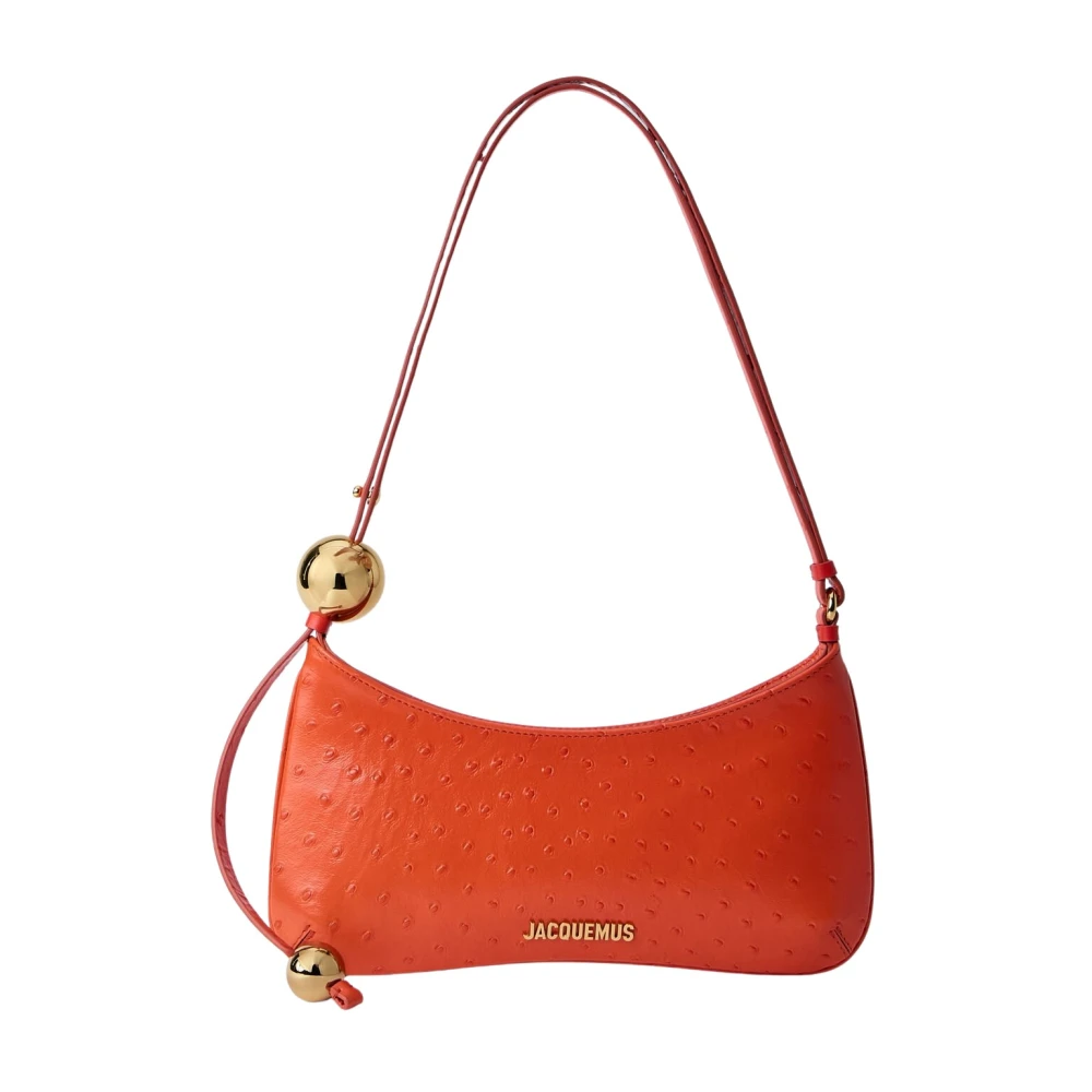 Jacquemus Orange Shoulder Bags, Female, One Size, Le Bisou Perle Shoulder Bag