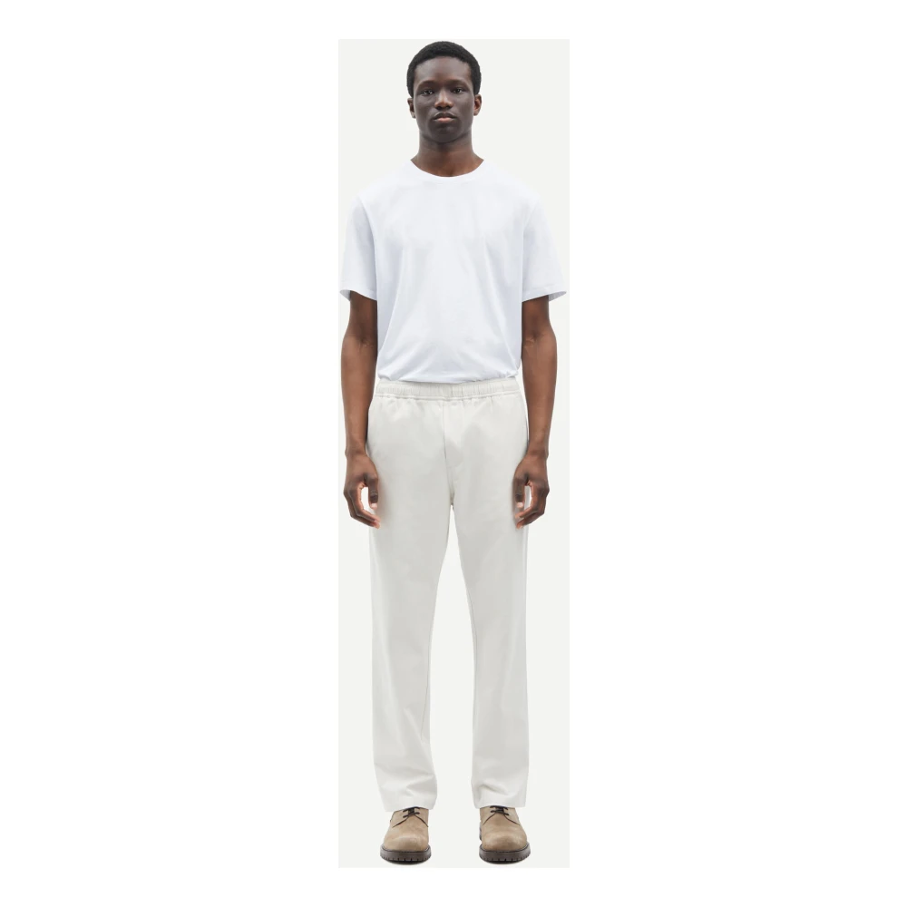 Samsøe Jabari Soft Trousers White Heren