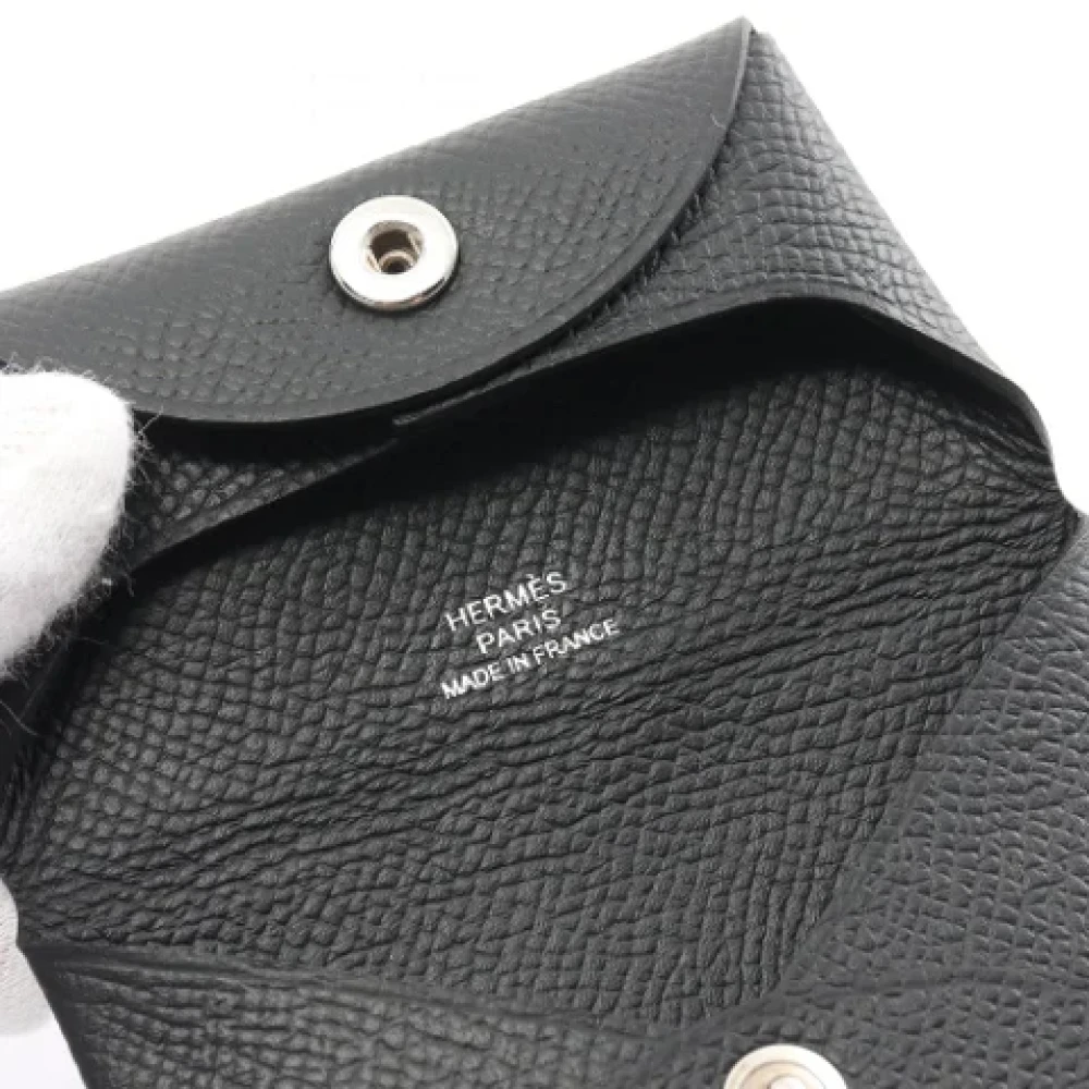 Hermès Vintage Pre-owned Leather wallets Black Dames