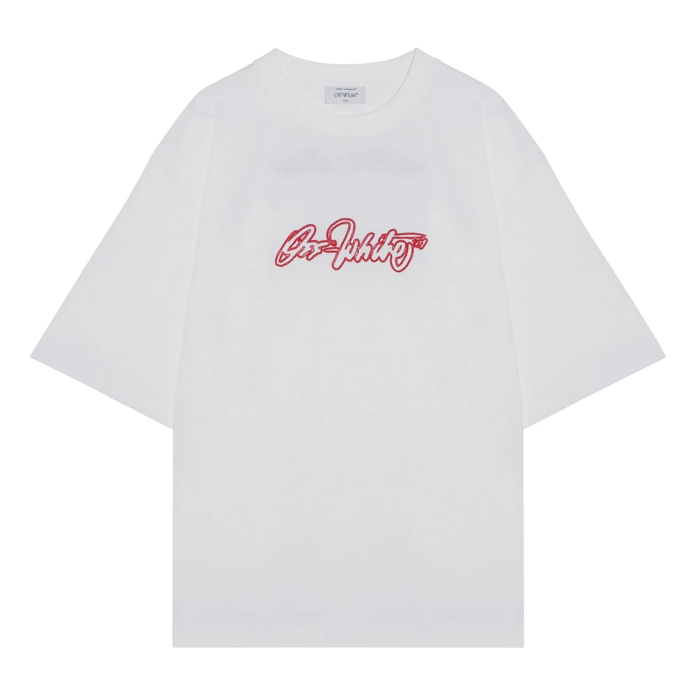 Off White Korte mouwen ronde hals T-shirt White Heren