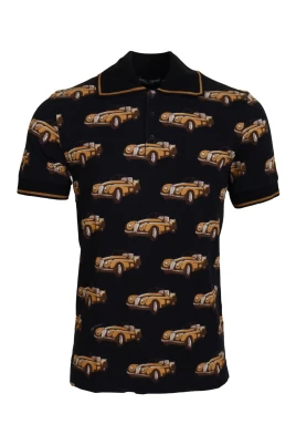 Elegant Polo-Shirt med Biltryck