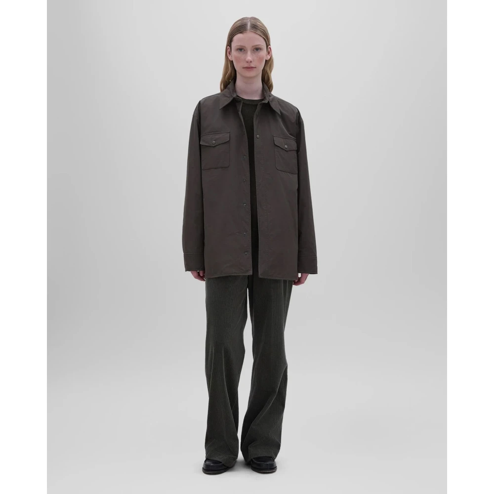 Aspesi Gevoerde Taffeta Overshirt met Thermore Green Dames