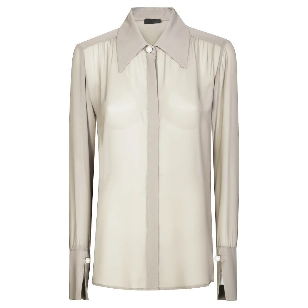 Liu Jo Vrouw Beige Voile Overhemd