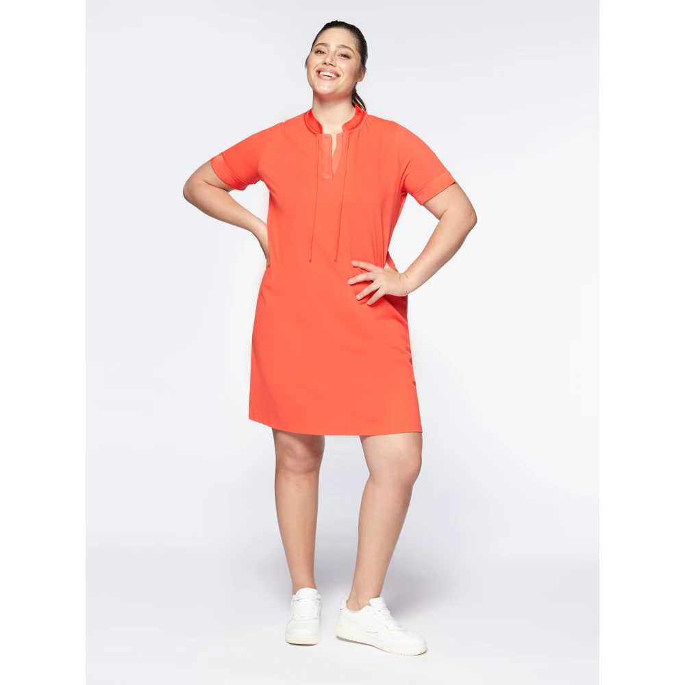 Fiorella Rubino Jerseyjurk met voorrits Red Dames