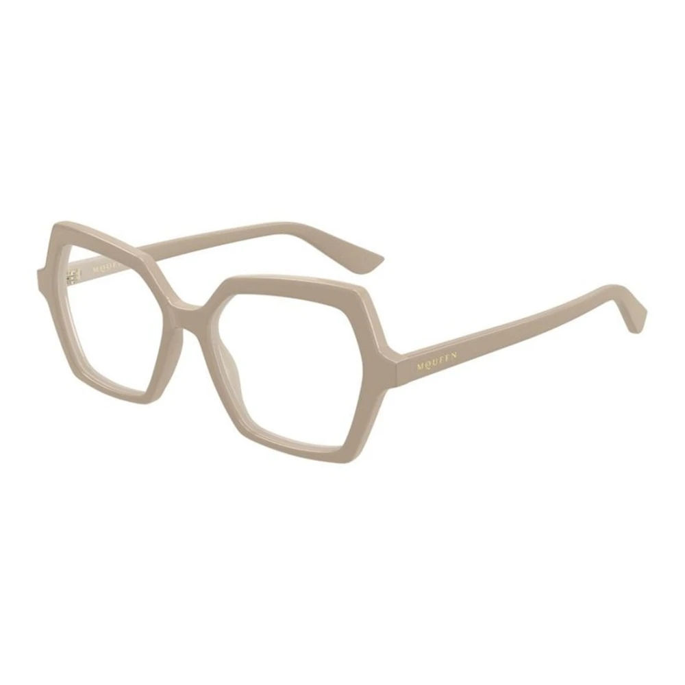 Alexander Mcqueen Women's Beige Glasses, 54 Mm, Am0537o 003 Glasses