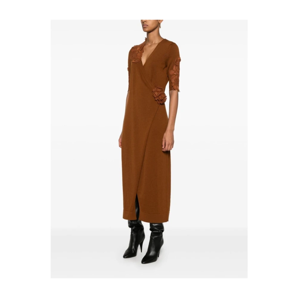 Ermanno Scervino Stijlvolle Gebreide Vest voor Vrouwen Brown Dames