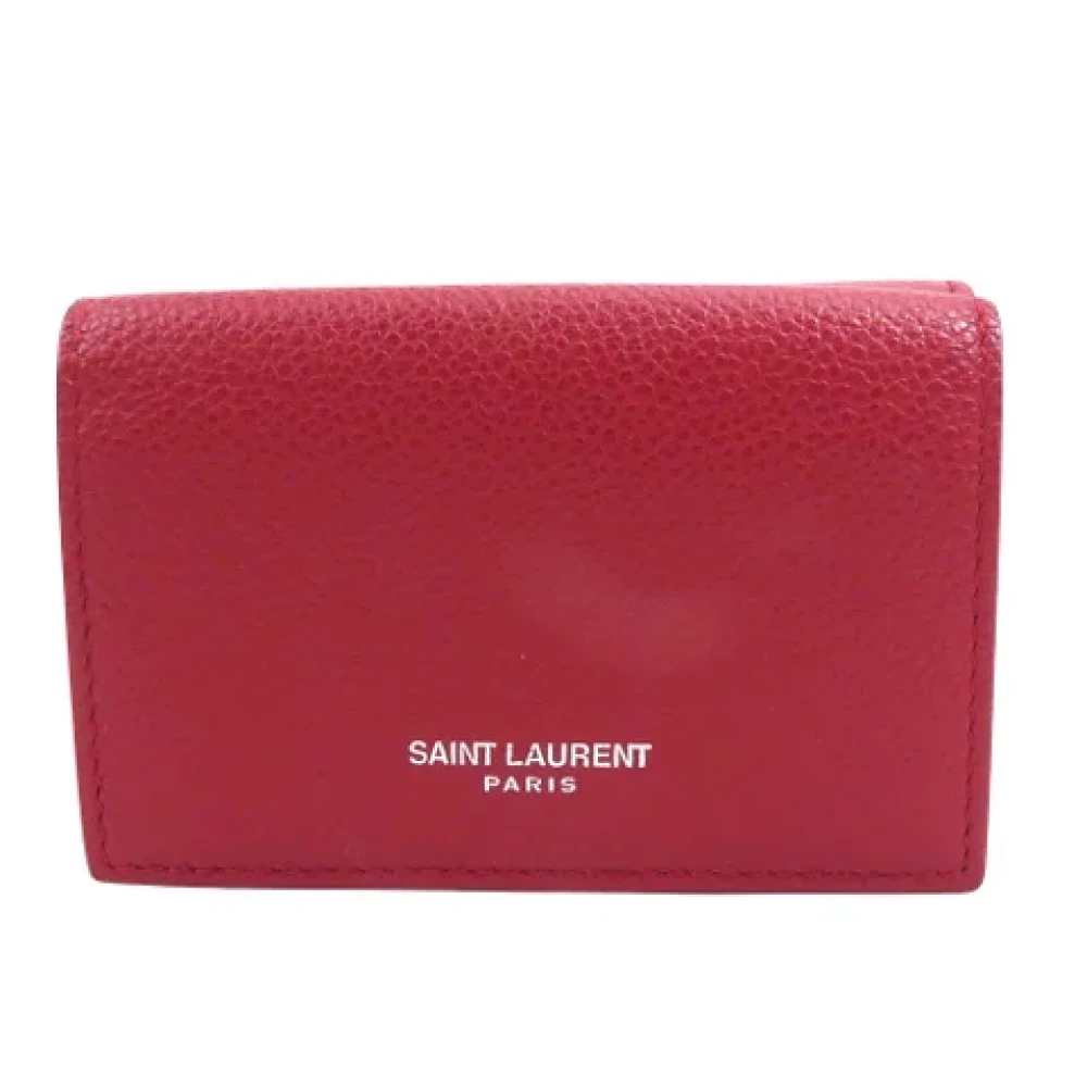 Saint Laurent Vintage Pre-owned Leather wallets Red Dames