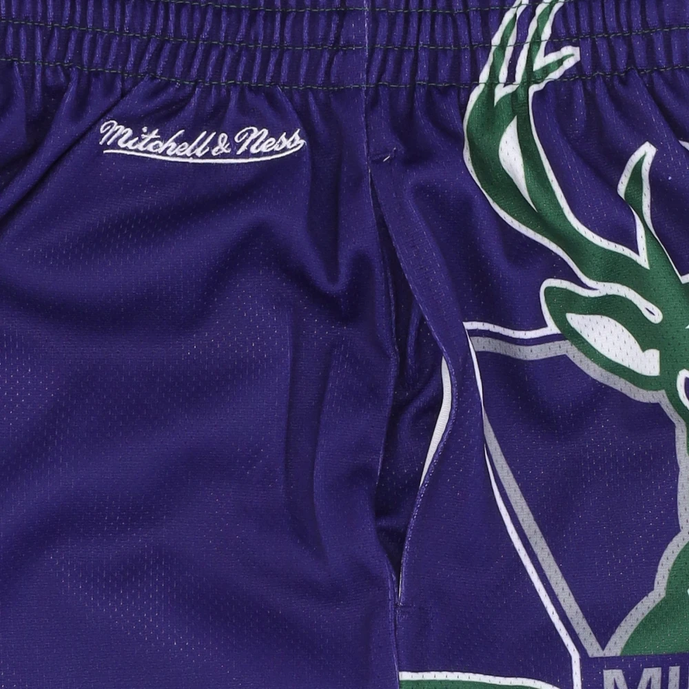 Mitchell & Ness NBA Big Face Basketball Shorts Purple Heren