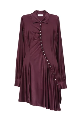 Ruched Shirt Dress