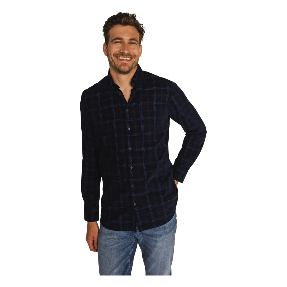State of Art Casual Donkerblauw Overhemd Blue Heren