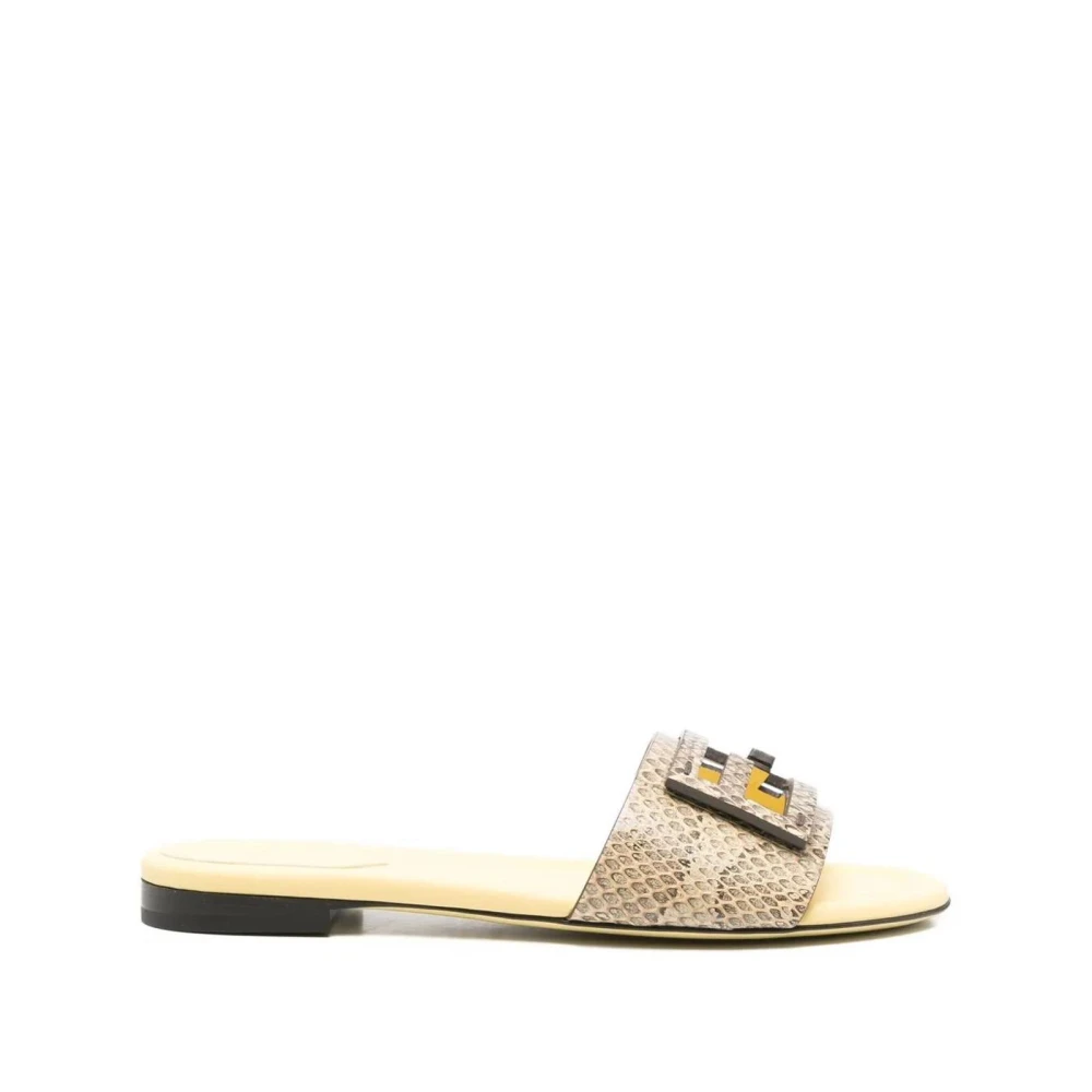 Fendi Women's Multicolor Baguette Slides - Sliders - 5 Uk - Shoes