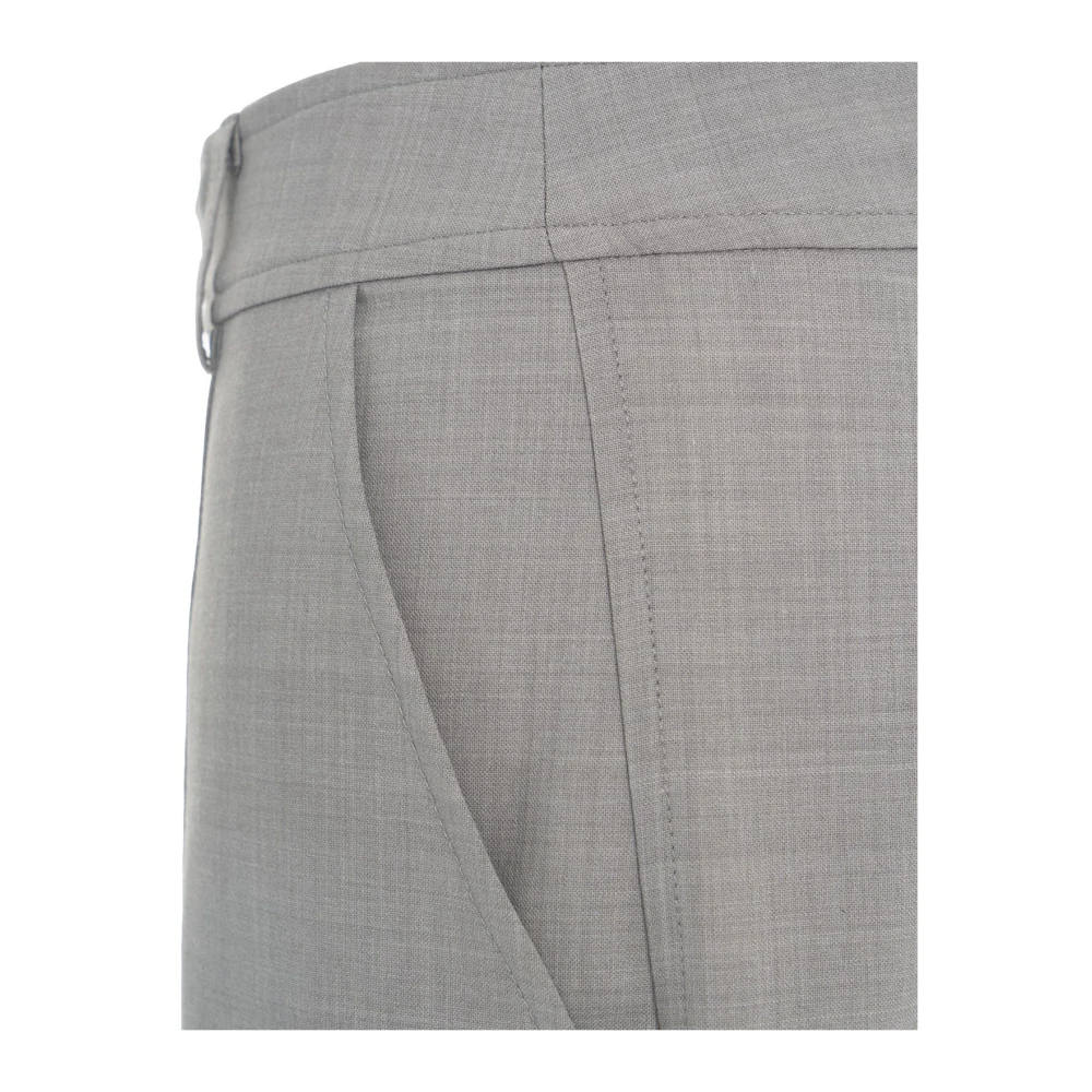 Semicouture Grijze Wijde Pijp Wolmix Broek Gray Dames