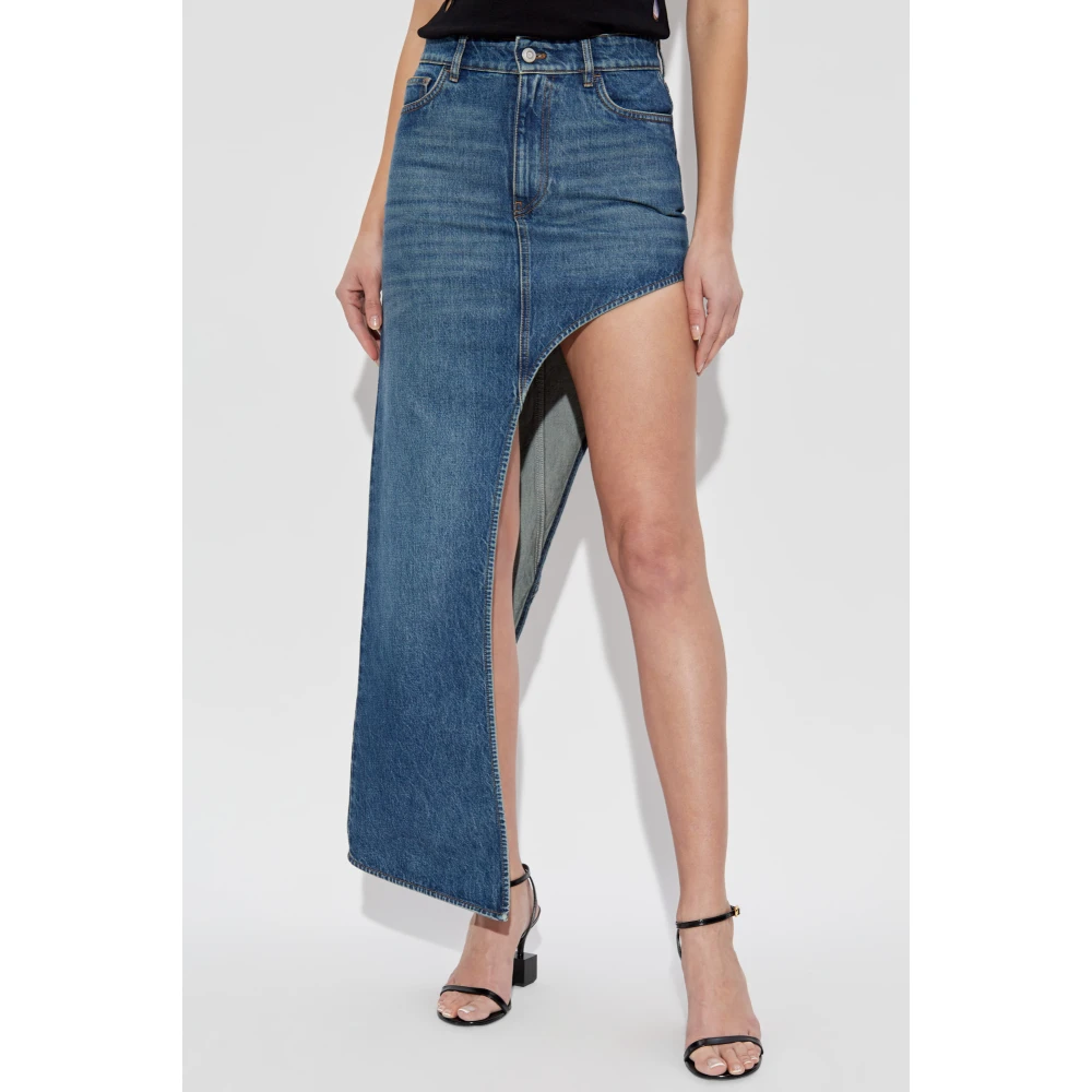 Coperni Asymmetrisch gesneden denim rok Blue Dames