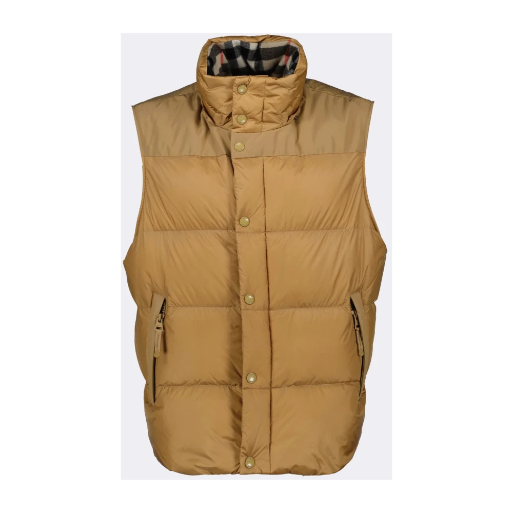 Burberry Afneembare Mouw Winterjas Brown Heren