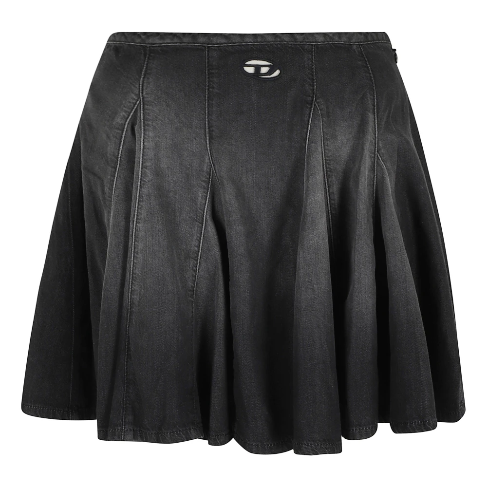 Diesel Women's Black Denim Skirts, W27, Denim Skirt