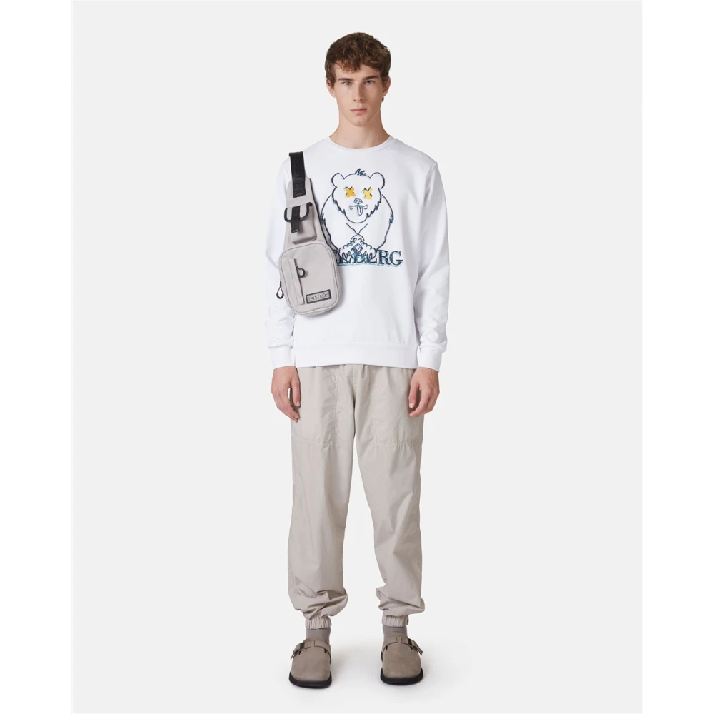 Iceberg Sweatshirt met cartoonbeer White Heren