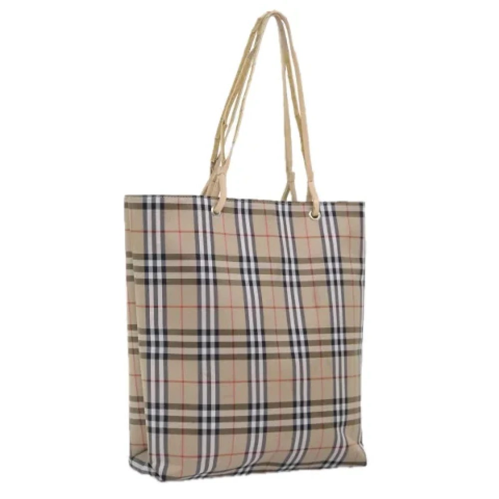 Burberry Vintage Pre-owned Nylon handbags Beige Dames
