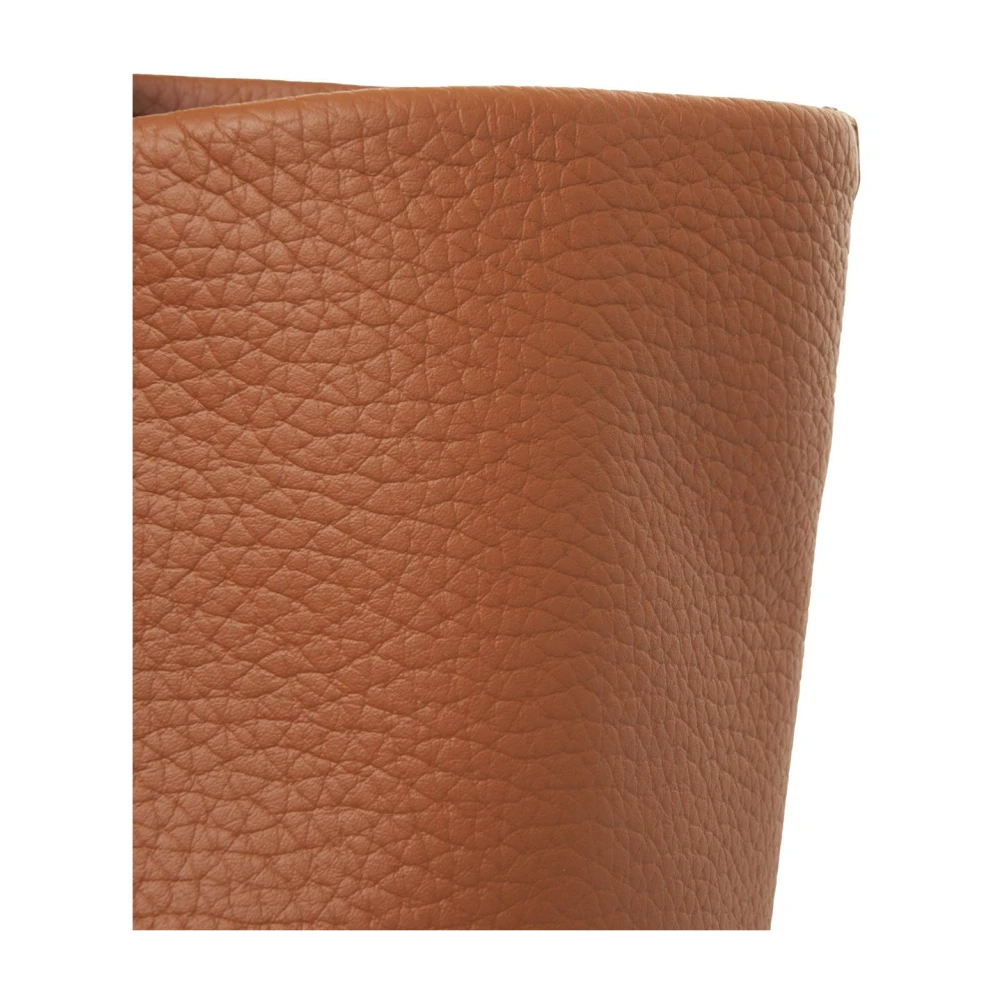 Orciani Luxe Bruine Leren Shopper Tas Brown Dames