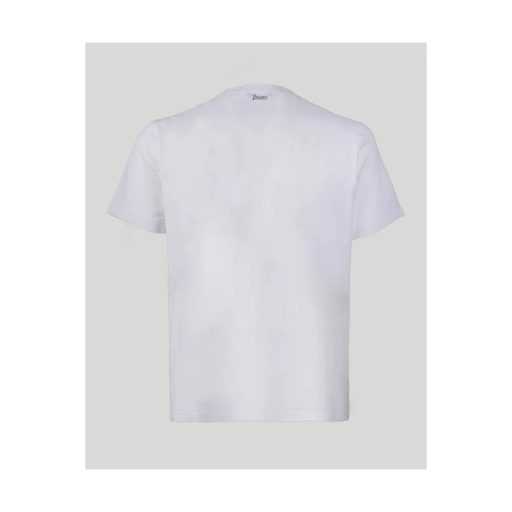 Herno Scuba en Jersey Bimateriaal T-Shirt White Heren
