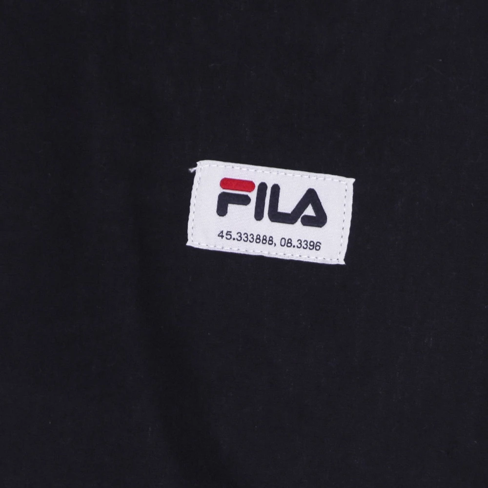 Fila Zwarte Raglan Lichtgewicht Sweatshirt Vrouwen Black Heren