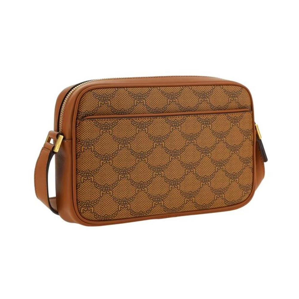 MCM Monogram Schoudertas met Verstelbare Band Brown Heren