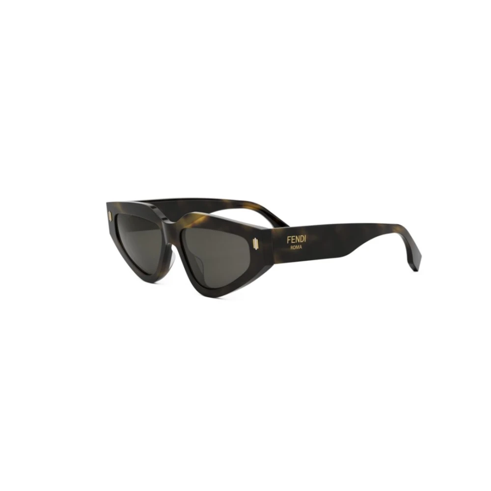 Fendi Unisex Brown Sunglasses, 54 Mm, Geometric Sunglasses Evolution Havana Stripes