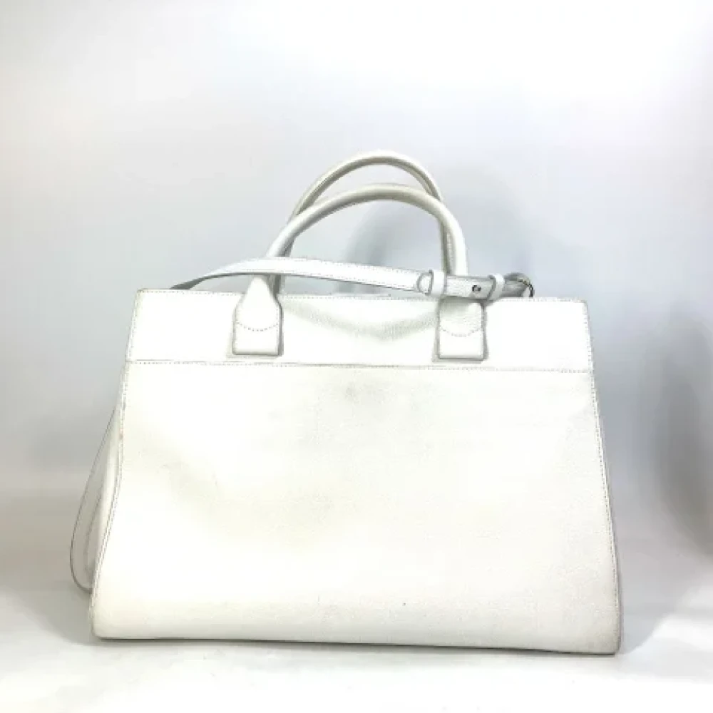 Chanel Vintage Pre-owned Leather chanel-bags White Dames