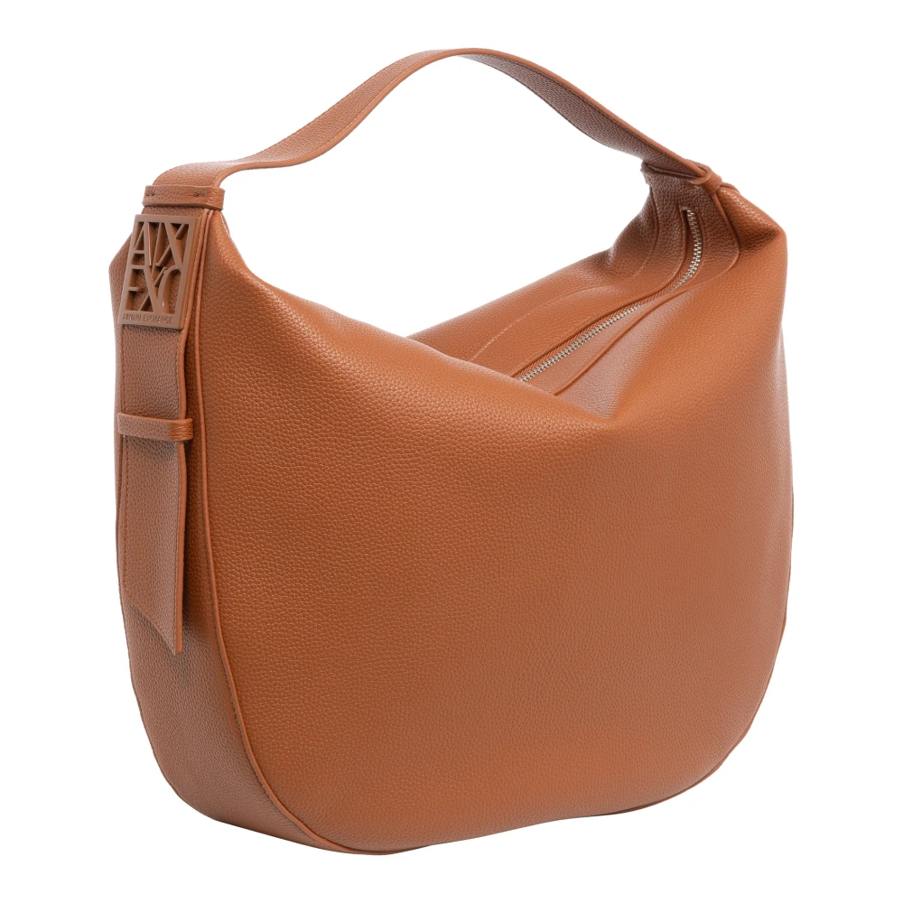Armani Exchange Stijlvolle Tote Tas met Ritssluiting Brown Dames