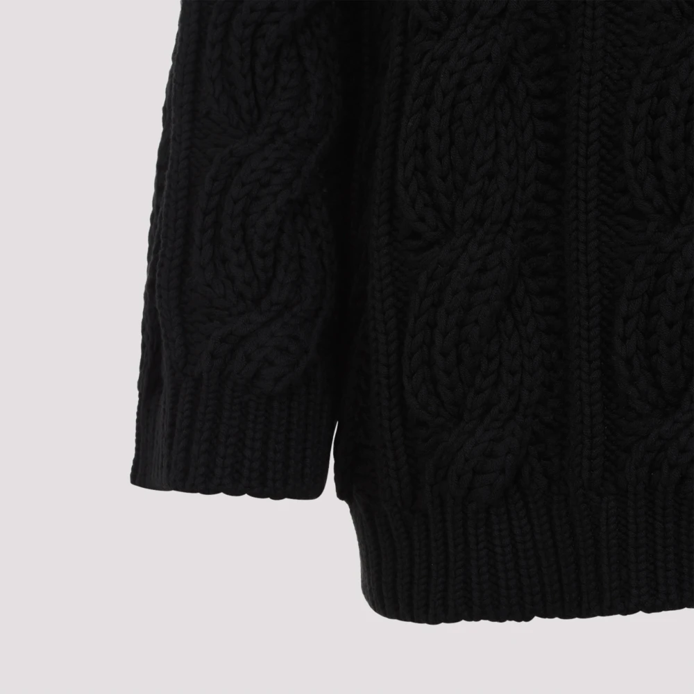 Valentino Off Shoulder Sweater Black Dames