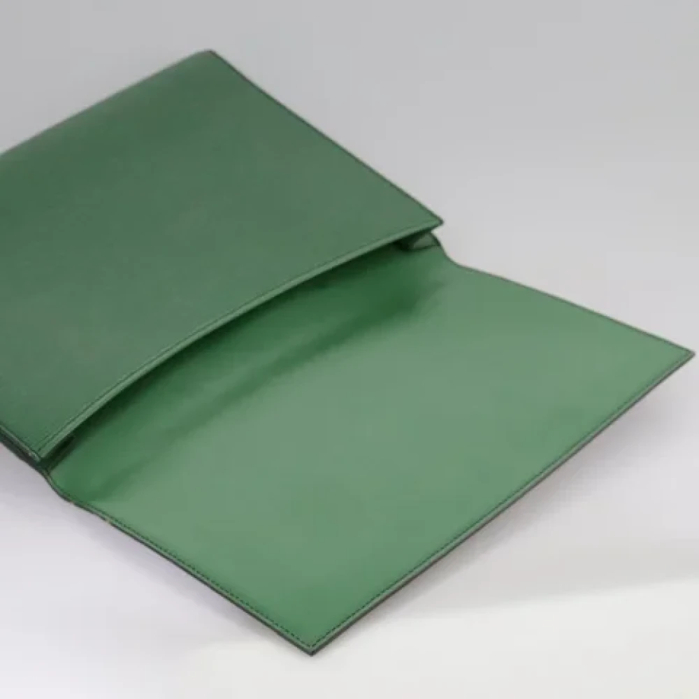 Louis Vuitton Vintage Pre-owned Leather clutches Green Dames