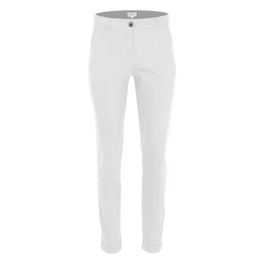 DNM Pure Slim-fit Trousers White Dames