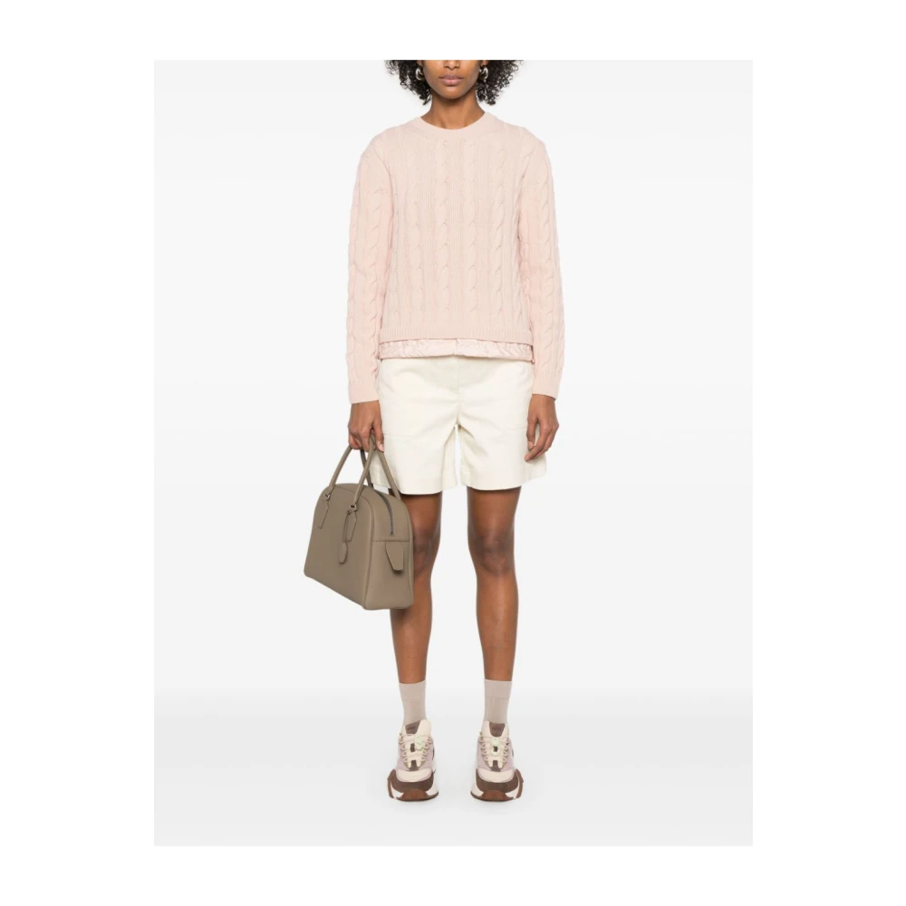 Moncler Witte Shorts met Verborgen Rits White Dames