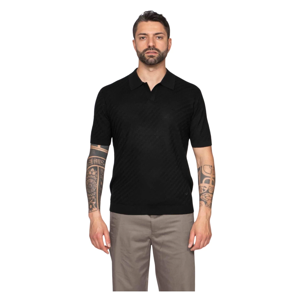 Emporio Armani Hombre Negro Camisetas, Talla: L