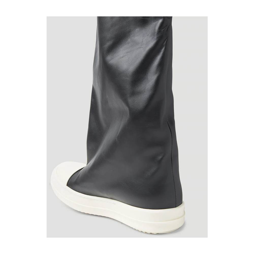 Rick Owens Sneakerlaarzen met leren panelen Black Dames