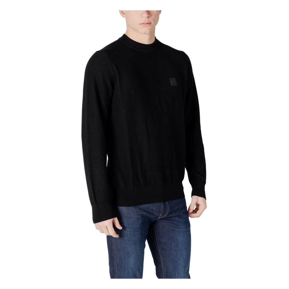Hugo Boss Mannen Gebreide Kleding Collectie voor Herfst Winter Black Heren