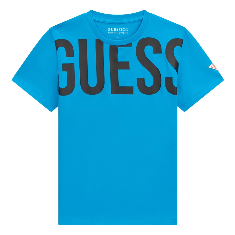 Guess Boys Blue Kids Short Sleeve T-Shirts, 8 Y, Logo T-Shirt