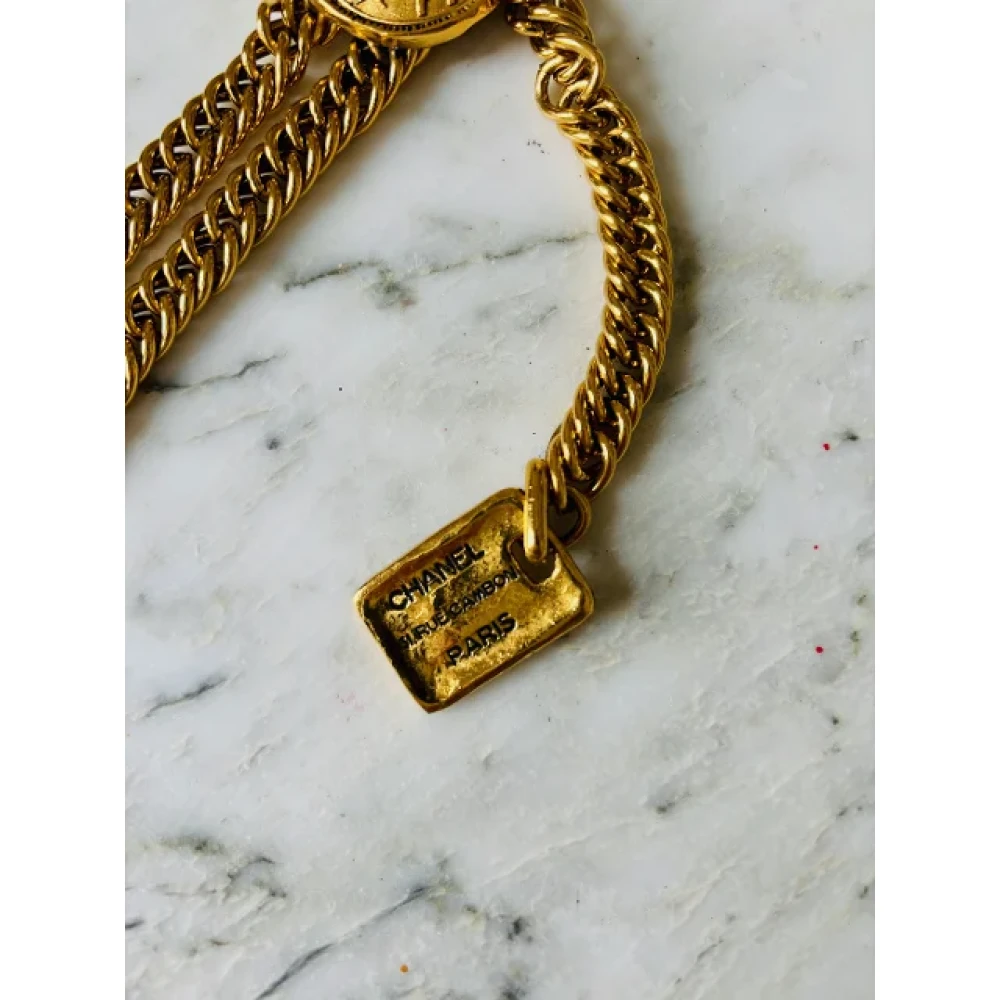 Chanel Vintage Pre-owned Metal belts Yellow Dames