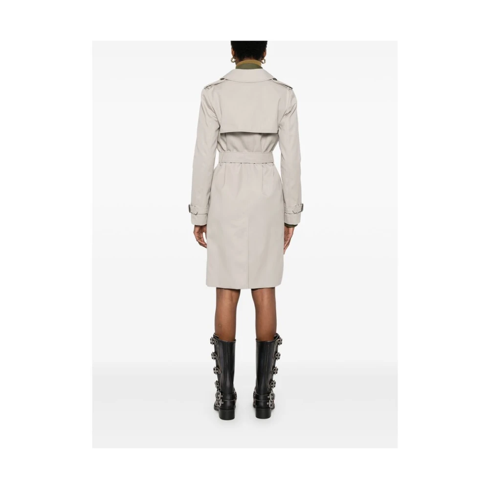 Burberry Grijze regenkleding met afneembare riem Gray Dames