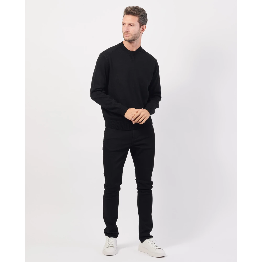 Armani Exchange Basis Crew Neck Sweater Zwart Black Heren