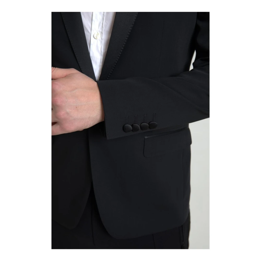 Dolce & Gabbana Authentieke wollen blazer met sjaalkraag Black Heren