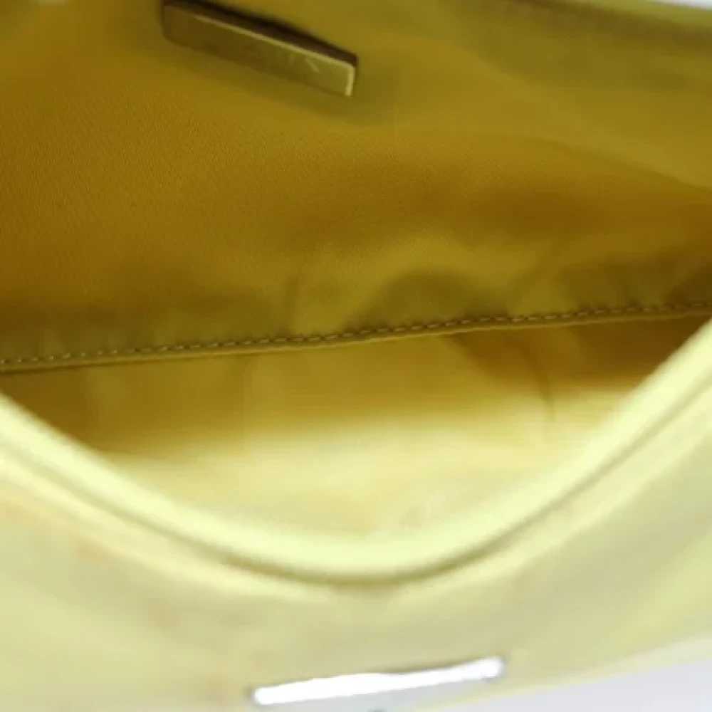 Prada Vintage Pre-owned Fabric clutches Yellow Dames