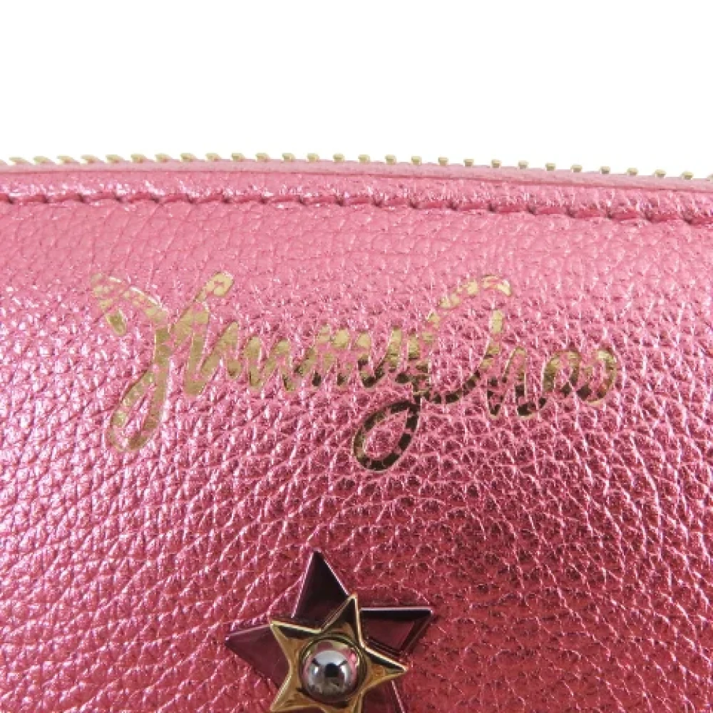 Jimmy Choo Pre-owned Leather wallets Pink Dames