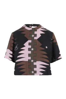 Valdimontone Print Silk Top