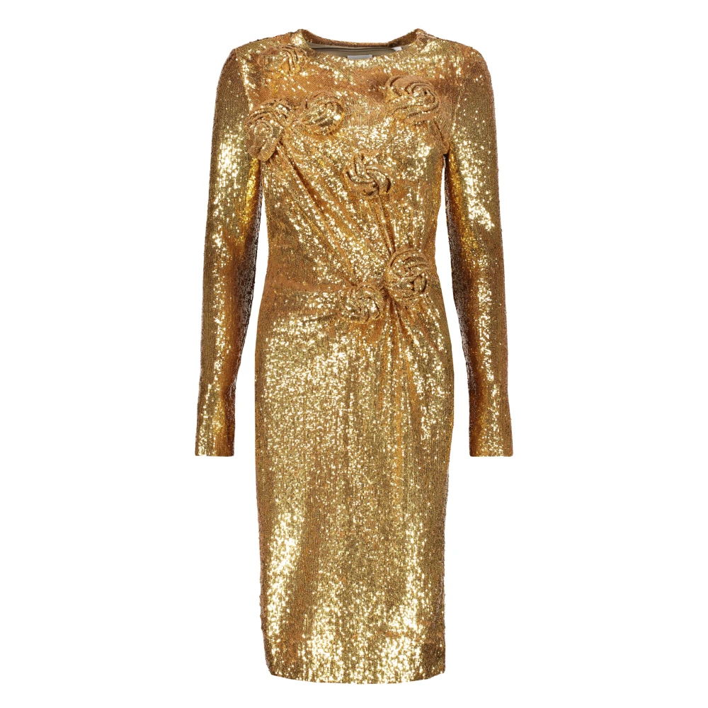 Burberry Jurk met Strass Steentjes Yellow Dames