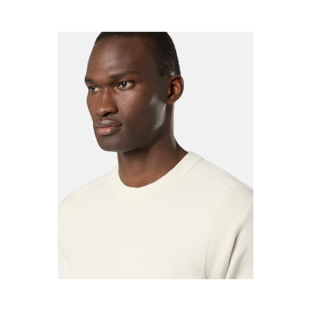 Stone Island Off White Crewneck Wollen Trui White Heren