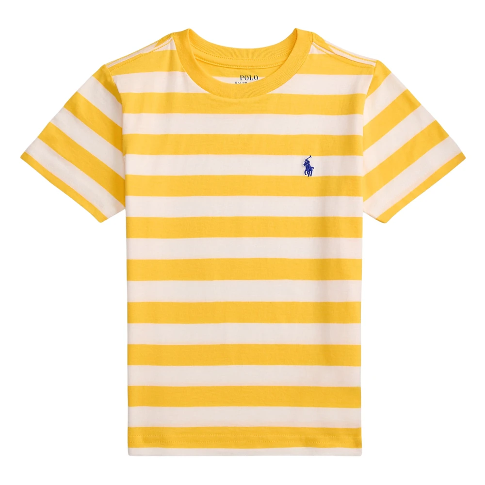 Ralph Lauren Boys Yellow Striped Logo T-Shirt