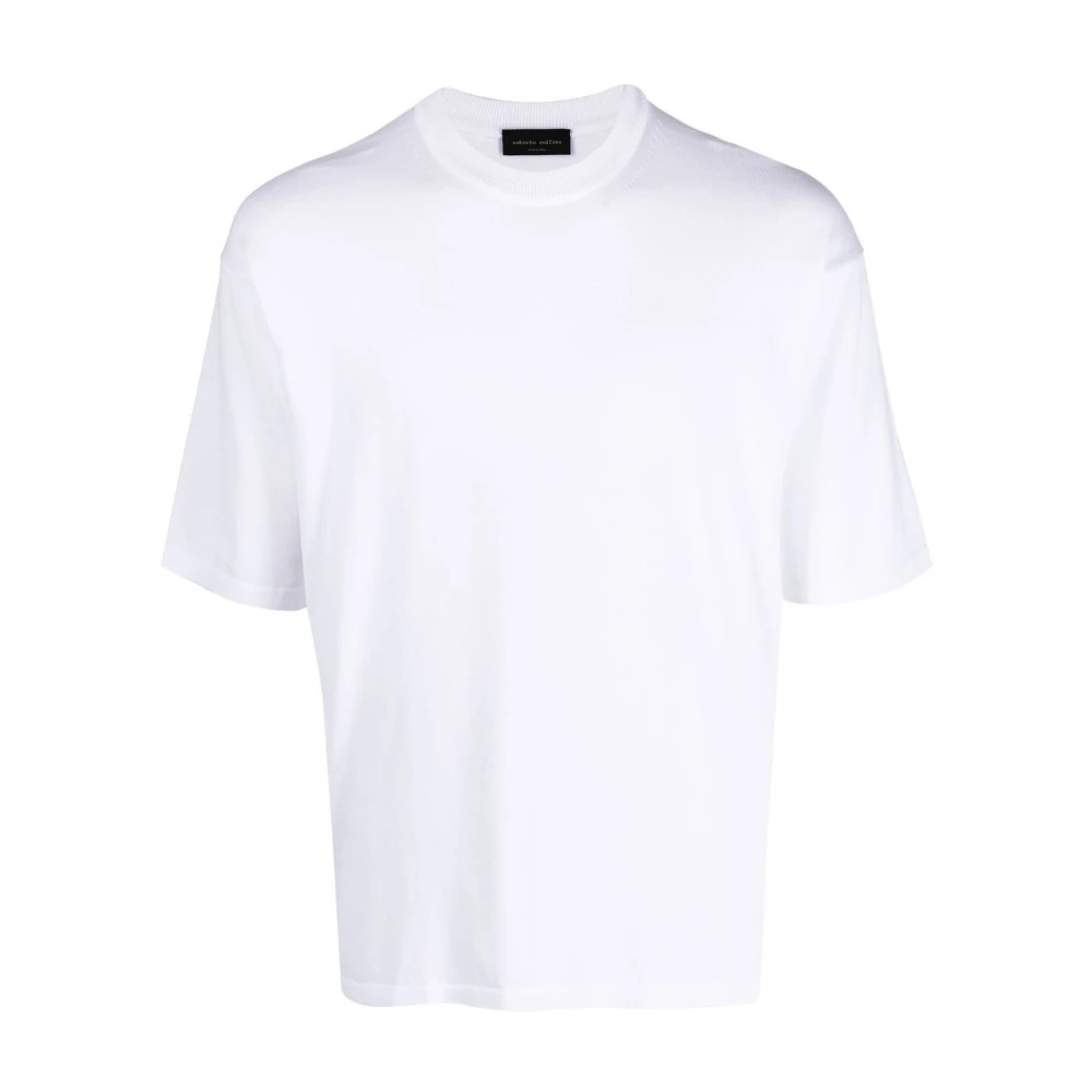 Roberto Collina Casual Heren T-shirt Rn11021 Pullover White Heren