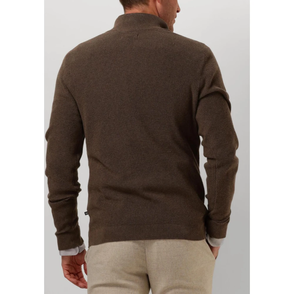 Matinique Bruine Half-Zip Trui voor Heren Brown Heren